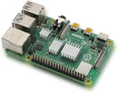 Aluminum Heatsink with Thermal Tape for Raspberry Pi 4 Model B - Silver (Set of 3)