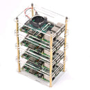 4 Layers Clear Acrylic Stackable Case for Raspberry Pi 3 Model B+