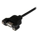 Panel Mount USB Cable - A Male to A Female