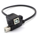 Panel Mount USB Cable - B Male to B Female