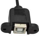 Panel Mount USB Cable - B Female to Micro-B Male