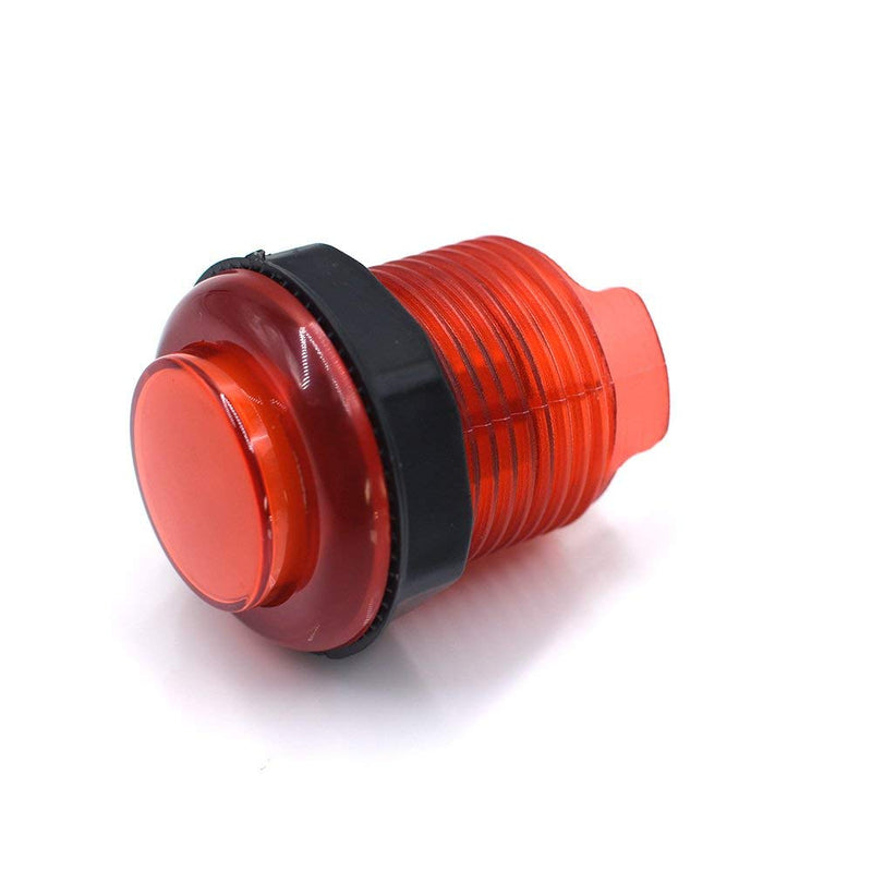 Odseven Arcade Button with LED - 30mm Translucent Red Wholesale