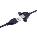 Panel Mount USB Cable - A Male to A Female