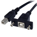 Panel Mount USB Cable - B Male to B Female