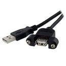 Panel Mount USB Cable - A Male to A Female