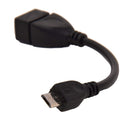 USB OTG Host Cable - MicroB OTG Male to A Female