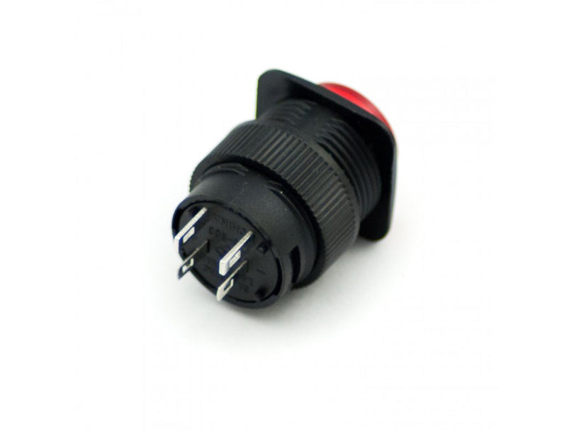 16mm Illuminated Pushbutton - Red Latching On/Off Switch Wholesale