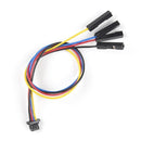 STEMMA QT / Qwiic JST SH 4-pin to Premium Male Headers Cable (150mm Long)