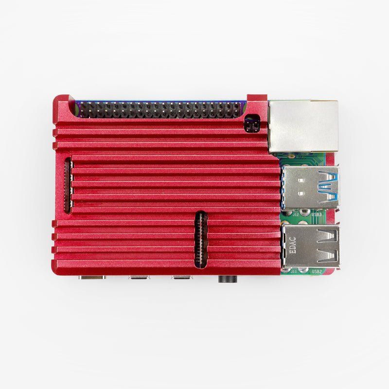 ODSEVEN Armor Aluminum Cooling Case for Raspberry Pi 4B Red