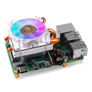 Low-Profile CPU Cooler with RGB Cooling Fan for Raspberry Pi 4