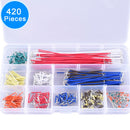 Odseven 420 Pieces Preformed Breadboard and 14 Lengths Assorted Jumper Wire Kit