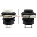 Odseven Wholesale 16mm Panel Mount Momentary Pushbutton - Black 10pcs
