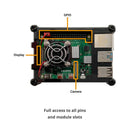 Raspberry Pi 4 Model B Case with Cooling Fan Acrylic Black & Clear