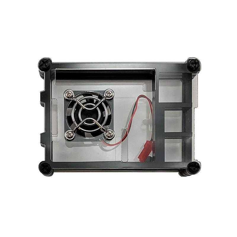 Raspberry Pi 4 Model B Case with Cooling Fan Acrylic Black & Clear