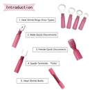 150pcs Heat Shrink Wire Connectors Electrical Terminals Kit Waterproof Ring Set