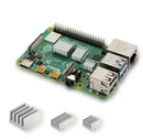 Aluminum Heatsink with Thermal Tape for Raspberry Pi 4 Model B - Silver (Set of 3)