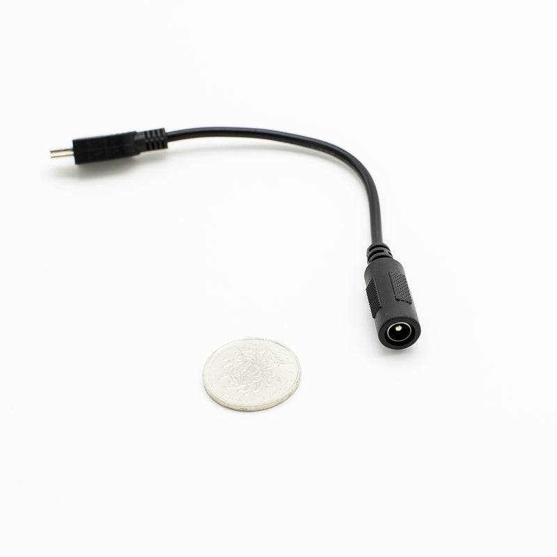 Raspberry Pi Micro USB Plug Male Connector to 5.5/2.1 mm DC Female Barrel
