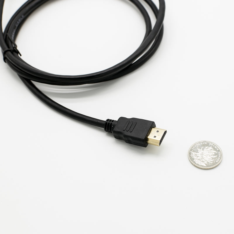 Slim Profile Black HDMI Cable HDMI to HDMI Cable HDMI - 1.82m/6ft Long