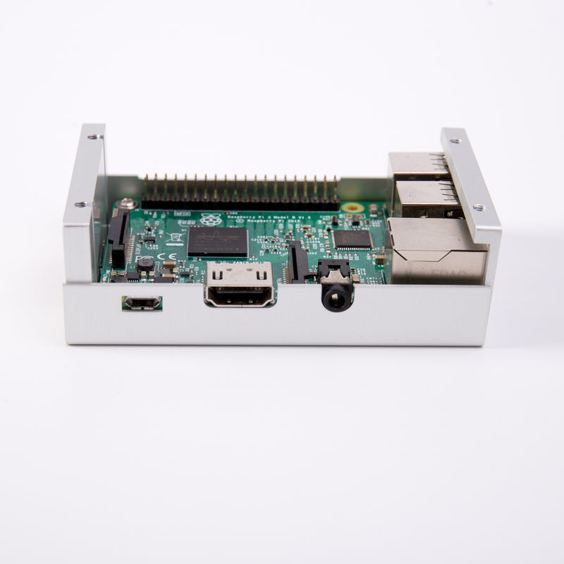 Silver Metal Case Box Cover Shell Compatible Raspberry Pi 3 Model B + Plus3/2