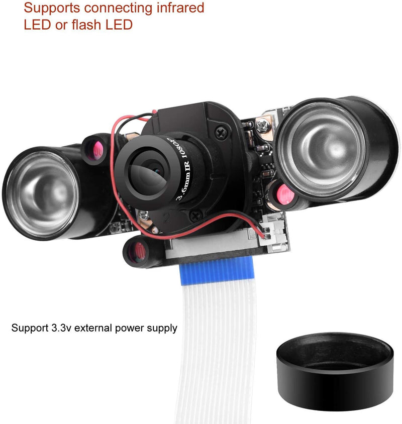 IR-Cut Video Camera 1080p 5MP OV5647 Sensor for Raspberry Pi 4 3 B Zero W