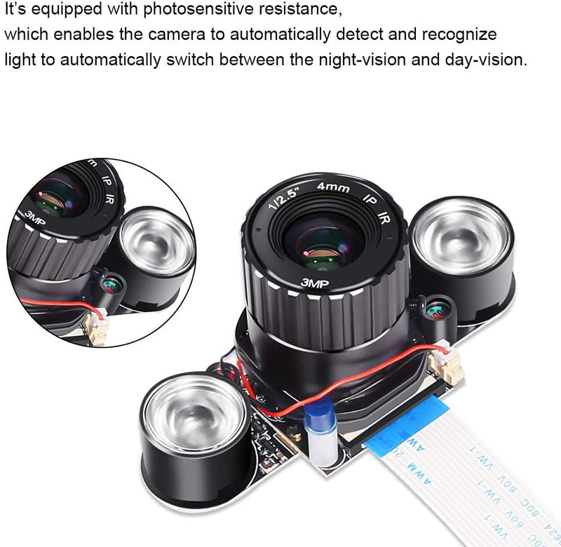 Raspberry Pi Camera Module 4 B 5MP 1080p OV5647 Automatically Switching