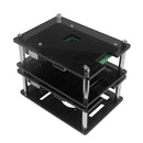 4 Layers Black Acrylic Stackable Case for Raspberry Pi 3 Model B+