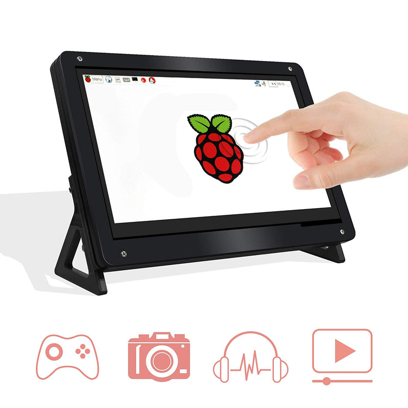 7 Inch Touchscreen LCD HDMI Input Display with Case for Raspberry Pi 3B+
