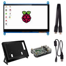 7 Inch Touchscreen LCD HDMI Input Display with Case for Raspberry Pi 3B+