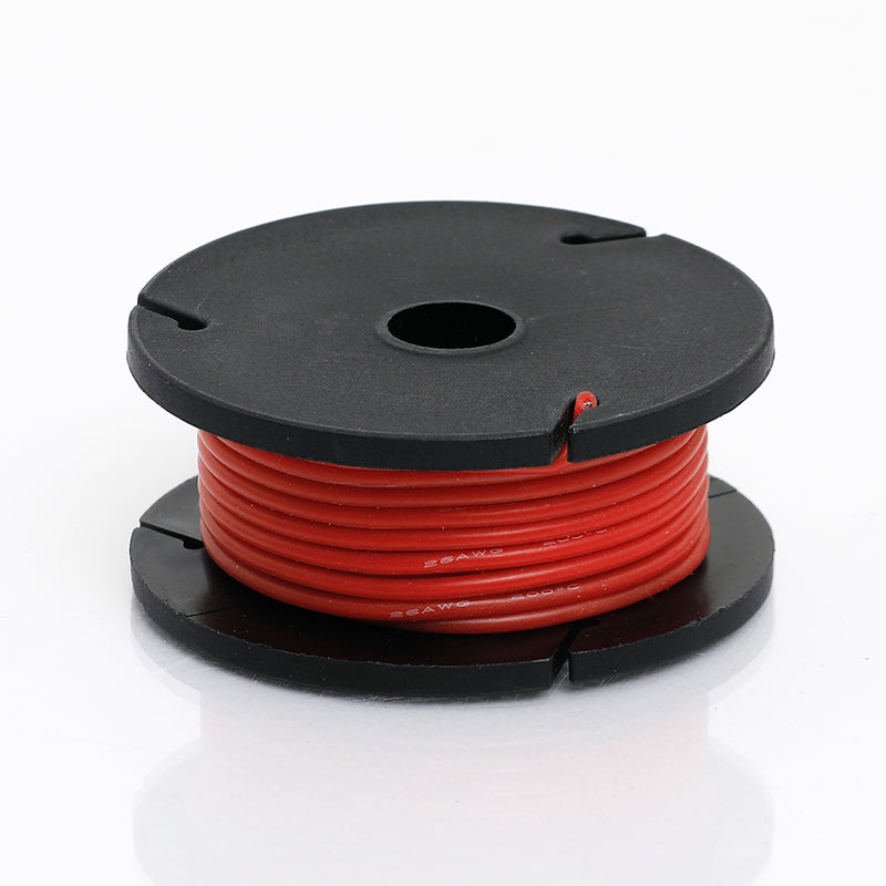 Odseven Silicone Cover Stranded-Core Wire - 25ft 26AWG Red