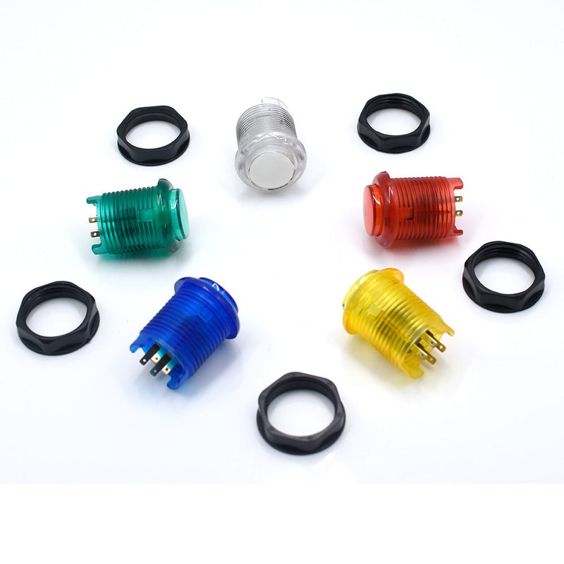 Odseven Arcade Button with LED - 30mm Translucent Blue Wholesale