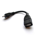 USB OTG Host Cable - MicroB OTG Male to A Female