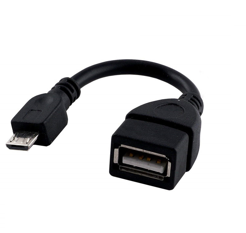 USB OTG Host Cable - MicroB OTG Male to A Female