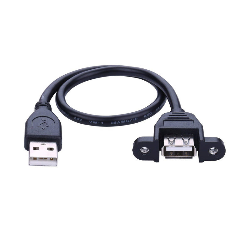 Panel Mount USB Cable - A Male to A Female