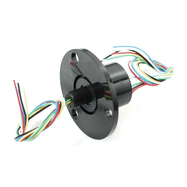 Odseven Slip Ring with Flange - 22mm Diameter-6 Wires-Max  240V @ 2A