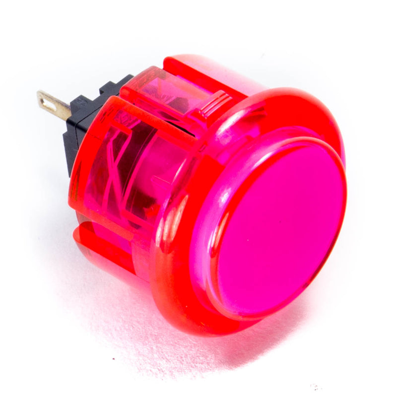 Odseven Arcade Button - 30mm Translucent Pink Wholesale