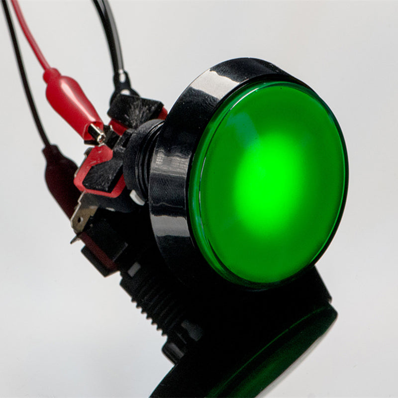 Odseven  Large Arcade Button with LED - 60mm Green Wholesale