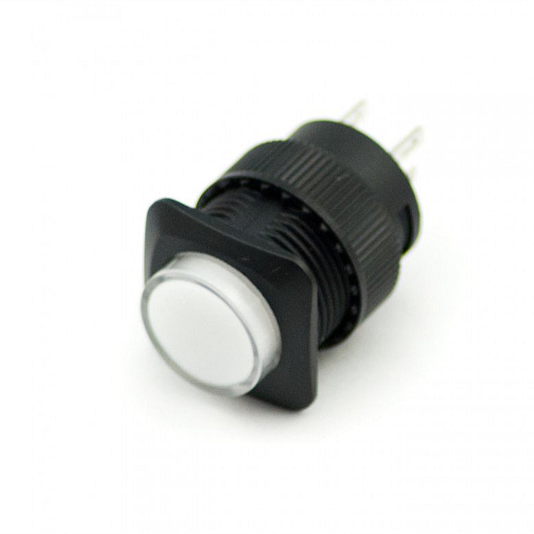 16mm Illuminated Pushbutton - White Latching On/Off Switch Wholesale