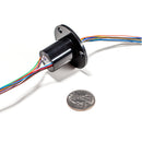 Odseven Slip Ring with Flange - 22mm Diameter-12 Wires-Max 240V @ 2A
