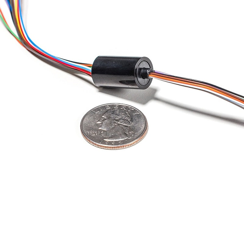 Odseven Miniature Slip Ring - 12mm Diameter-12 Wires-Max 240V @ 2A
