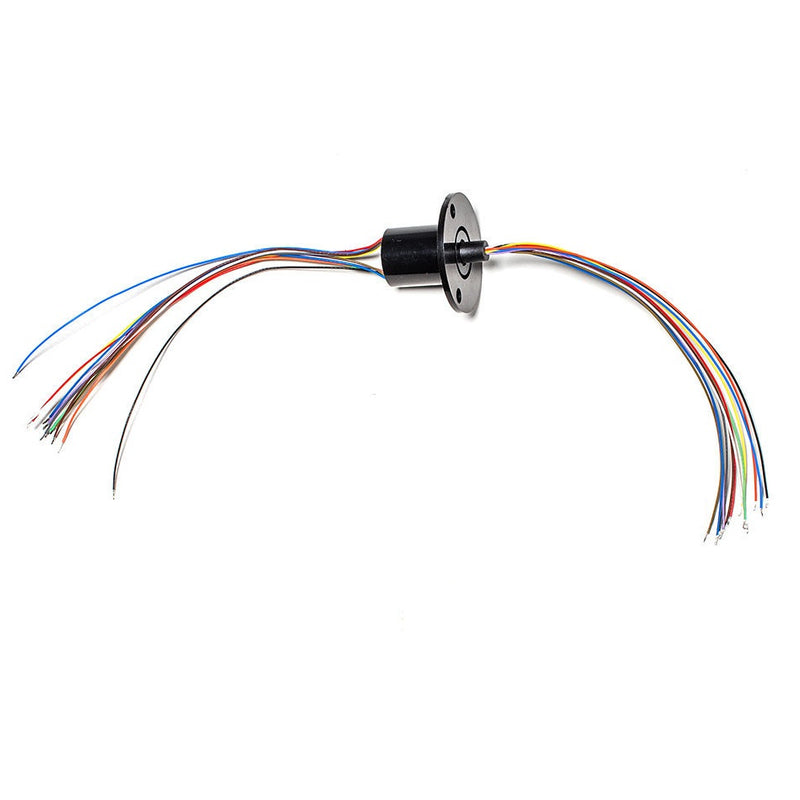 Odseven Slip Ring with Flange - 22mm Diameter-12 Wires-Max 240V @ 2A