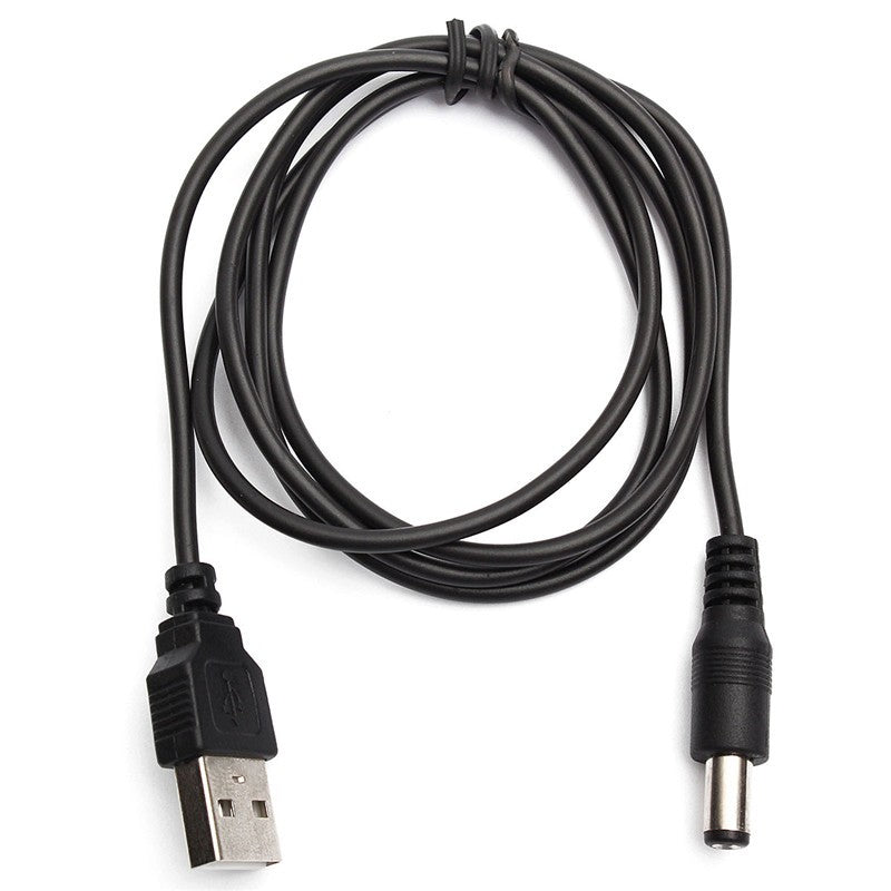 Odseven USB to DC 5.5 x 2.1mm 5 V Jack Barrel Male Power Cable 1M