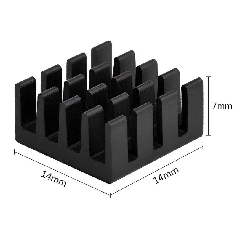 Wholesale Black Aluminum Heatsink Cooler Kit for Raspberry Pi 3, Pi 2, Pi Model B+