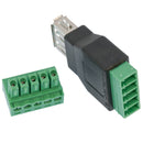 Odseven USB-A Female Socket to 5-pin Terminal Block Wholesale