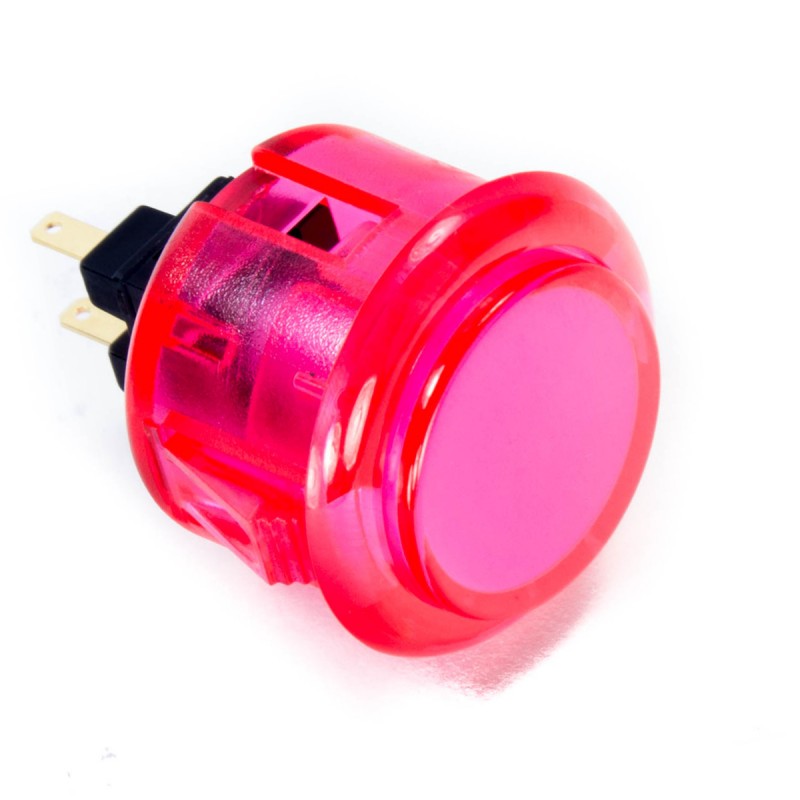Odseven Arcade Button - 30mm Translucent Pink Wholesale