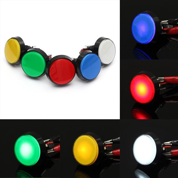 Odseven Large Arcade Button with LED - 60mm White Wholesale