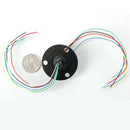 Odseven Slip Ring with Flange - 22mm Diameter-6 Wires-Max  240V @ 2A