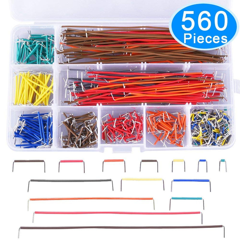 Odseven  560 Pieces Jumper Wire Kit 14 Lengths Assorted Preformed Breadboard