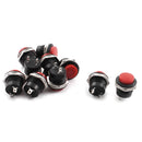 Odseven Wholesale 16mm Panel Mount Momentary Pushbutton - Red 10pcs