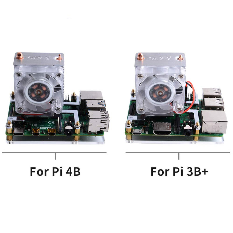 RGB Cooling Fan with Raspberry Pi Heatsink for Raspberry Pi 4B 3B+ 3B