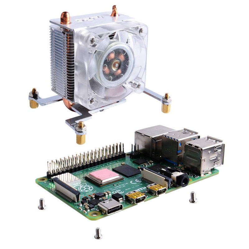 RGB Cooling Fan with Raspberry Pi Heatsink for Raspberry Pi 4B 3B+ 3B
